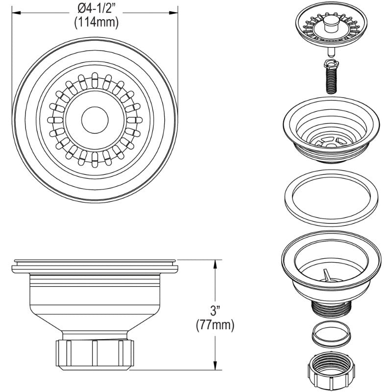 Drain Fitting in Bisque (4.5' x 4.5' x 3')