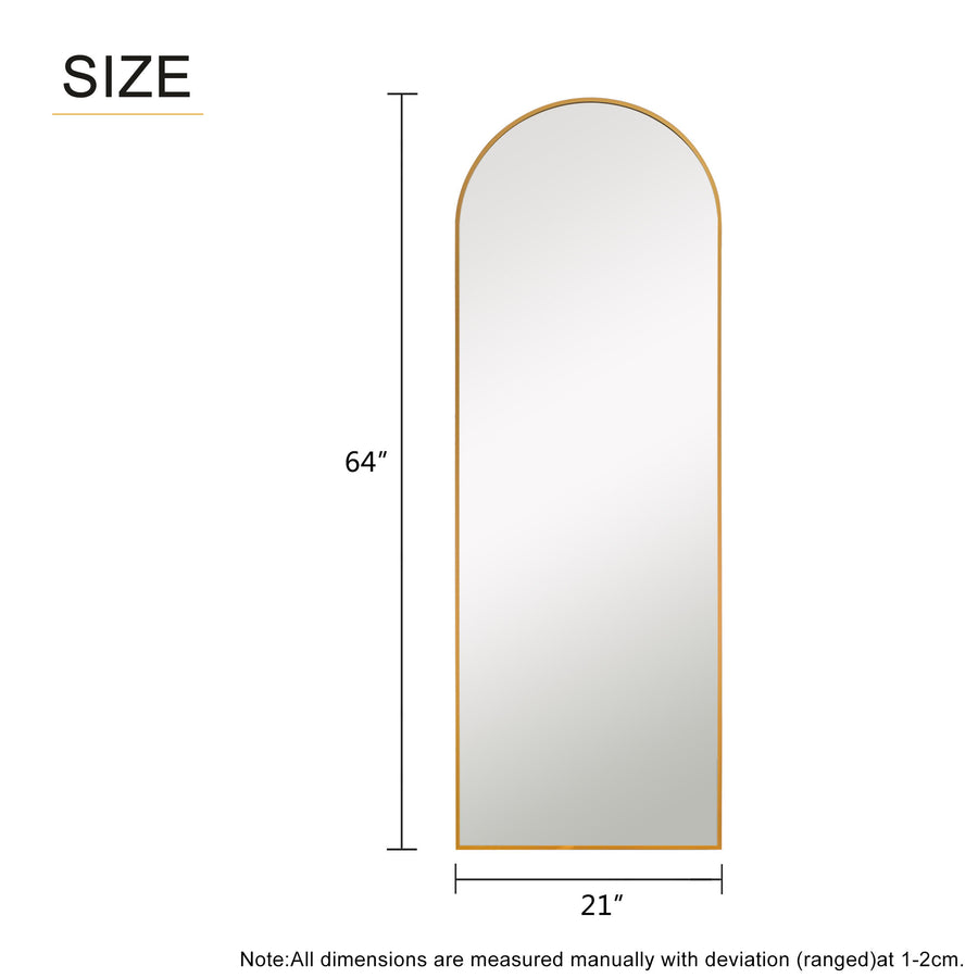 64-in H x 21-in W Arched Top Mirror – Vevano