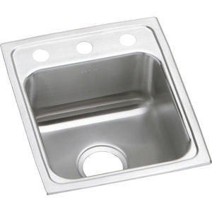 Lustertone Classic 17.5' x 15' x 6.5' Stainless Steel Single-Basin Drop-In Kitchen Sink