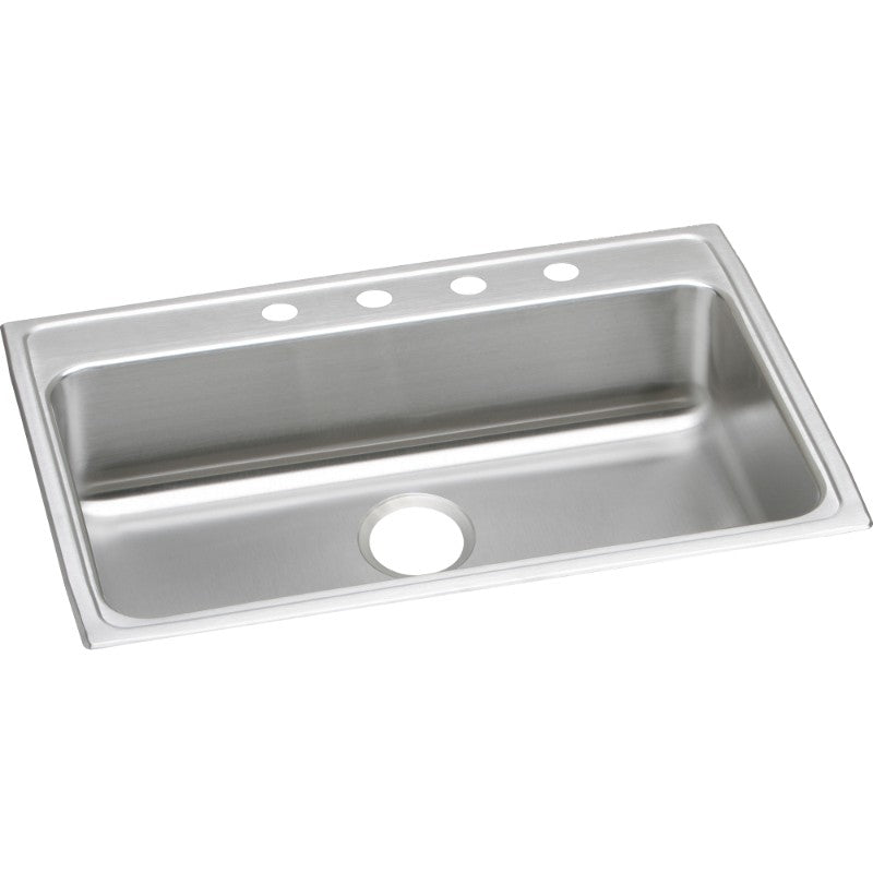 Lustertone Classic 22' x 31' x 6.5' Stainless Steel Single-Basin Drop-In Kitchen Sink - 1 Faucet Hole