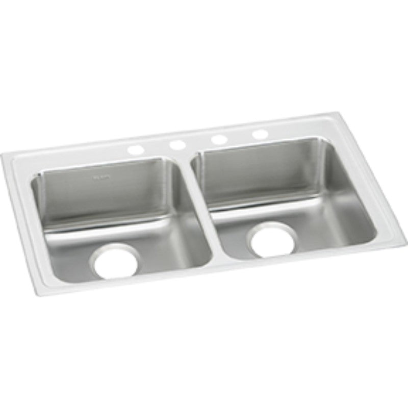 Lustertone Classic 19.5' x 33' x 5.5' Stainless Steel Double-Basin Drop-In Kitchen Sink