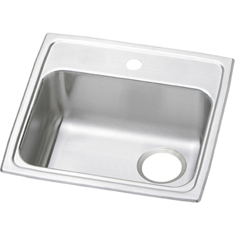 Celebrity 19' x 19.5' x 5.5' Stainless Steel Single-Basin Drop-In Kitchen Sink - 1 Faucet Hole