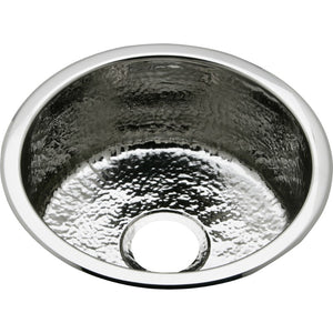 16.38' x 16.38' x 7' Stainless Steel Single-Basin Dual-Mount Kitchen Sink in Hammered Mirror
