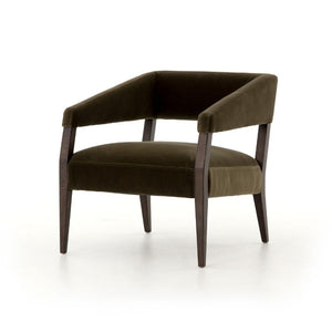 Gary Club Chair in Olive Green (25.5' x 29.25' x 27.5')