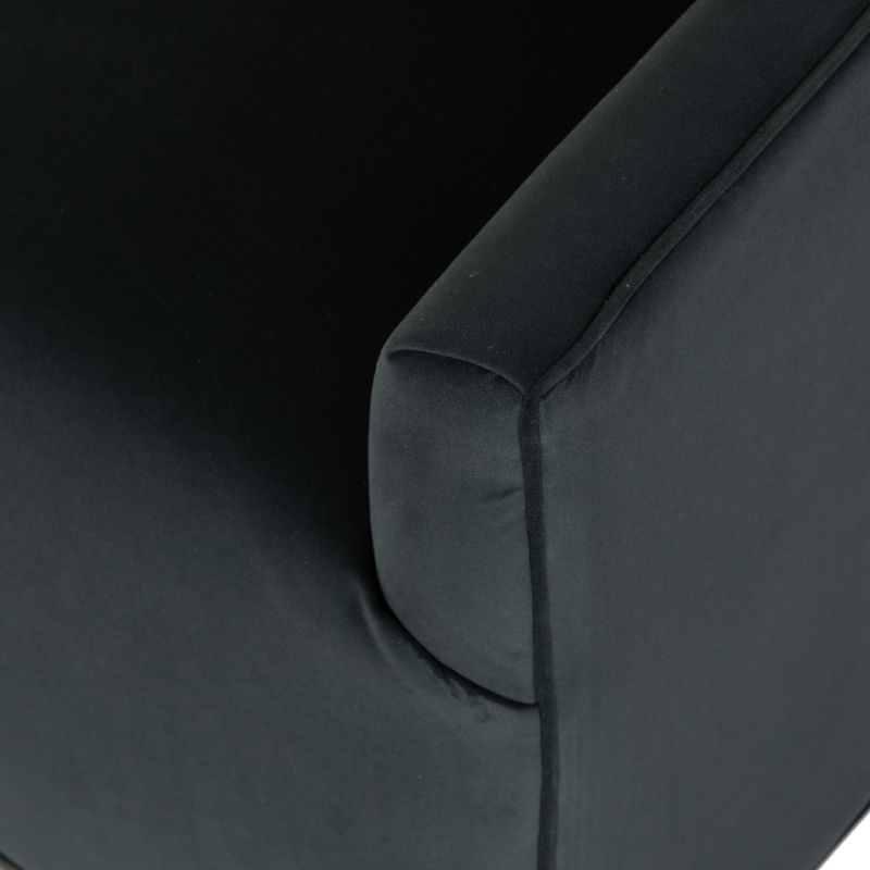 York Swivel Chair in Modern Velvet Smoke (31.5' x 35' x 28.5')