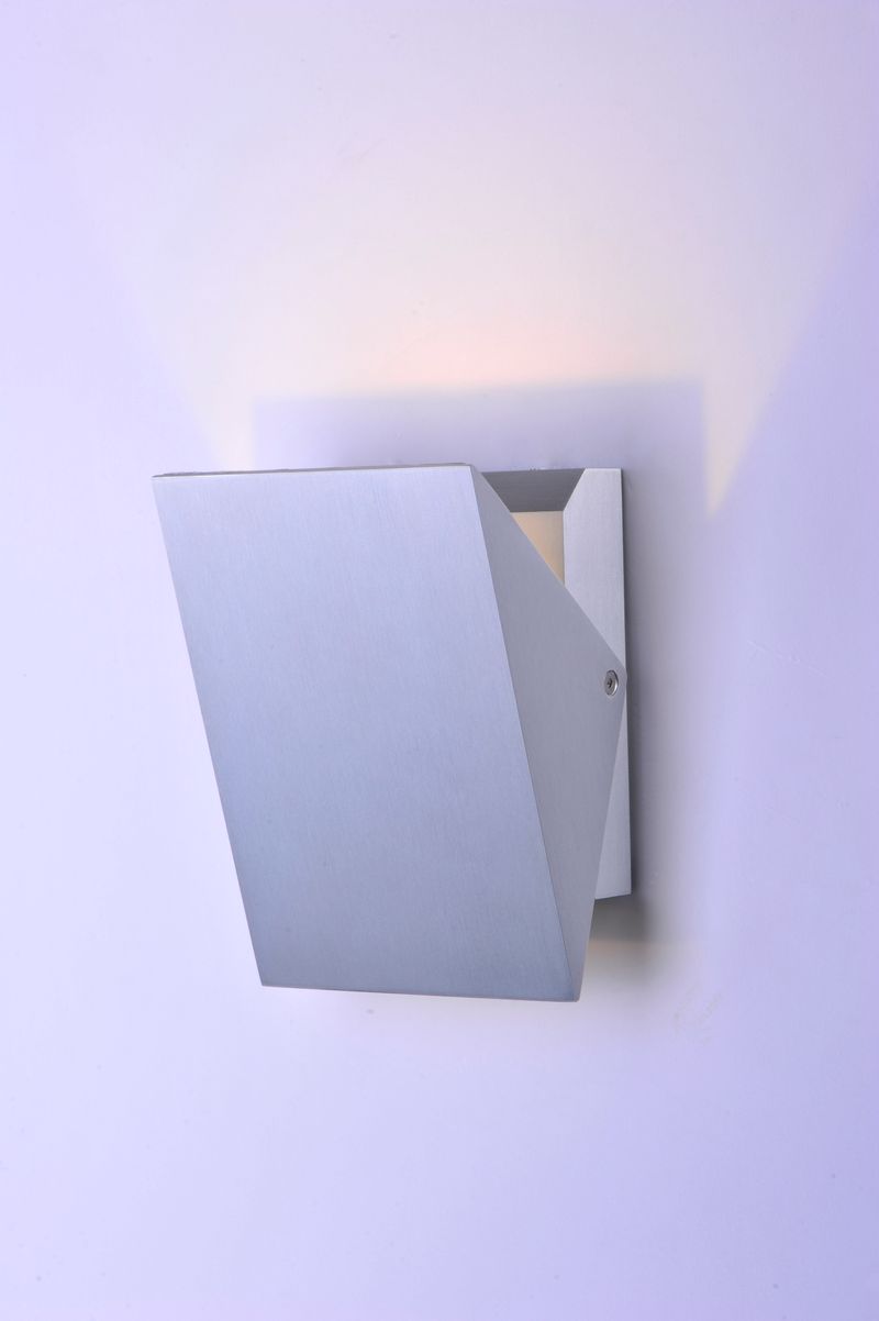 Alumilux Sconce 5' Single Light Outdoor Wall Mount Light in Satin Aluminum