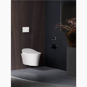 Veil Elongated Wall-Hung Dual-Flush Toilet in White