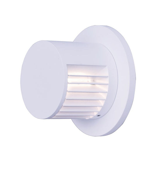 Alumilux Sconce 4.5" Single Light Round Outdoor Wall Mount in White