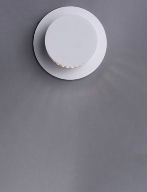 Alumilux Sconce 4.5' Single Light Round Outdoor Wall Mount Light in White