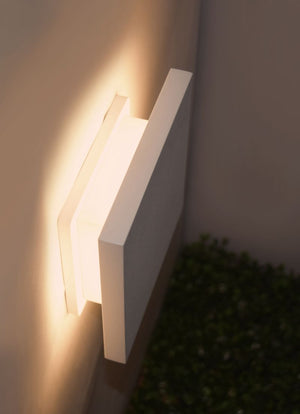 Alumilux Sconce 6' Single Light Square Outdoor Wall Mount Light in White