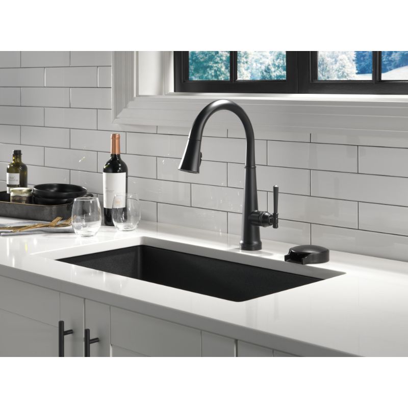 Glass Rinser Kitchen Faucet in Matte Black