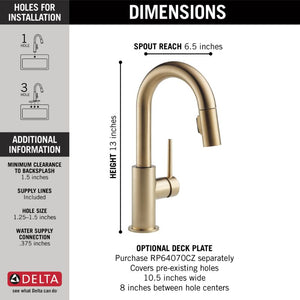 Trinsic Bar Kitchen Faucet in Champagne Bronze 1.8 gpm