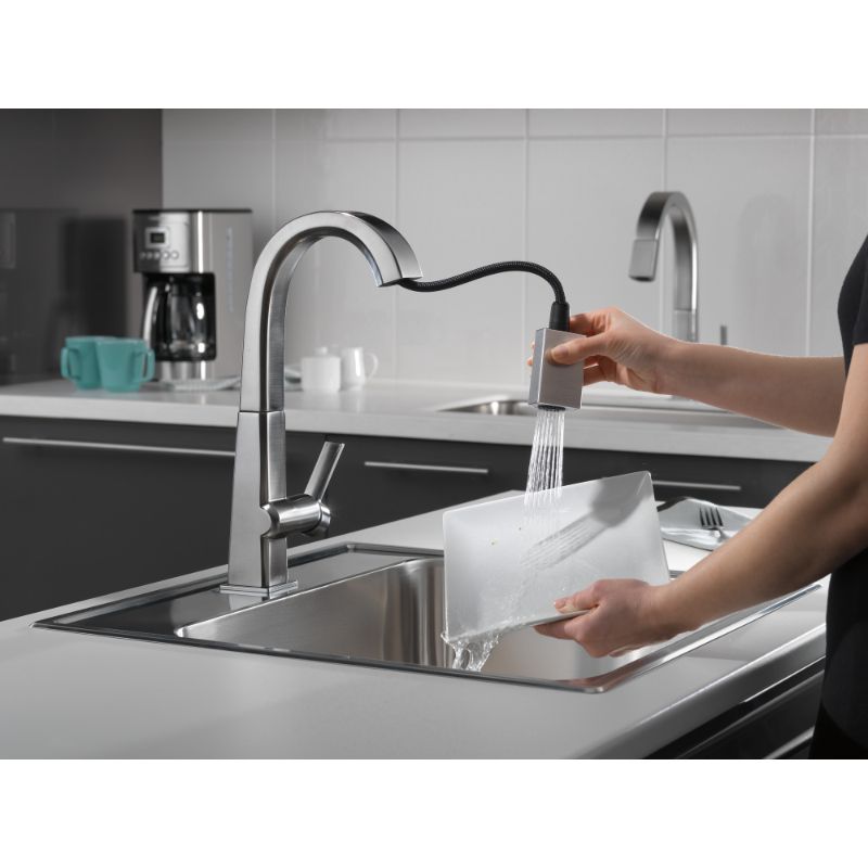 Pivotal Bar Kitchen Faucet in Arctic Stainless