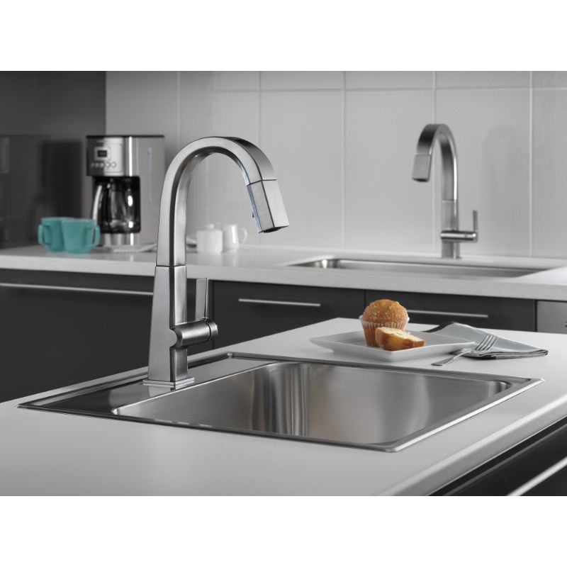 Pivotal Bar Kitchen Faucet in Arctic Stainless