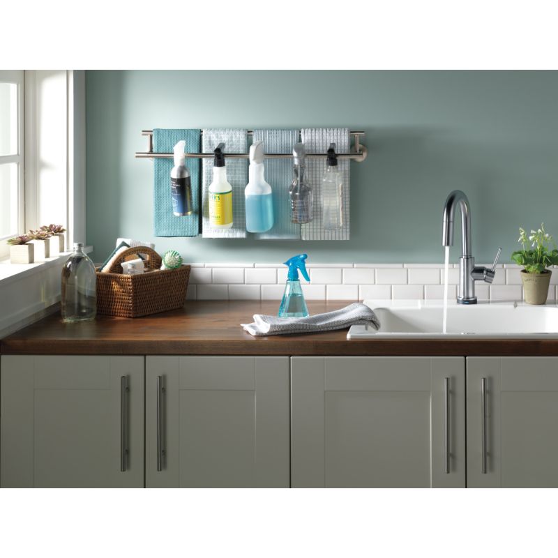 Trinsic Bar Kitchen Faucet in Arctic Stainless with Touch Control