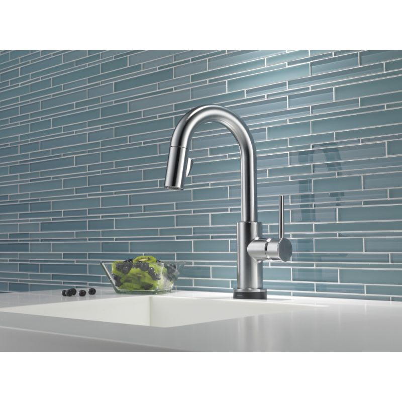 Trinsic Bar Kitchen Faucet in Arctic Stainless with Touch Control