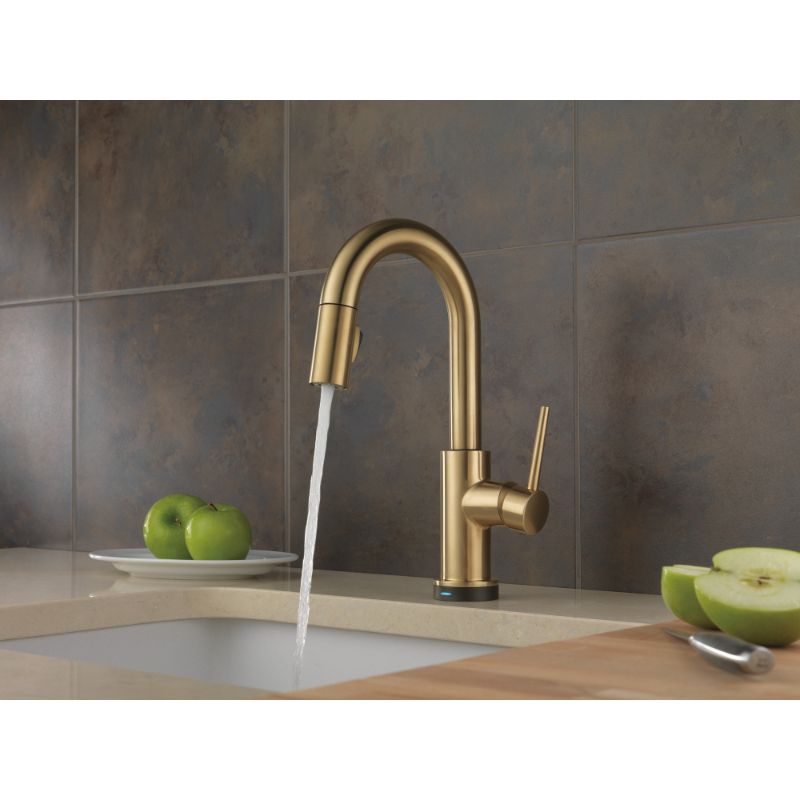 Trinsic Bar Kitchen Faucet in Champagne Bronze with Touch Control