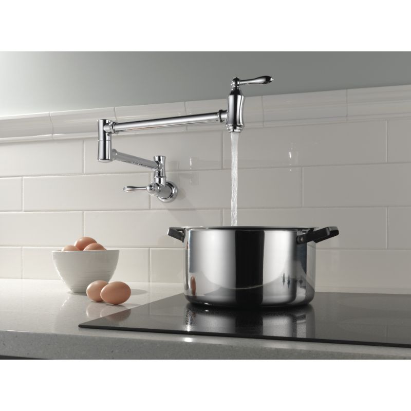Traditional Pot Filler Kitchen Faucet in Chrome