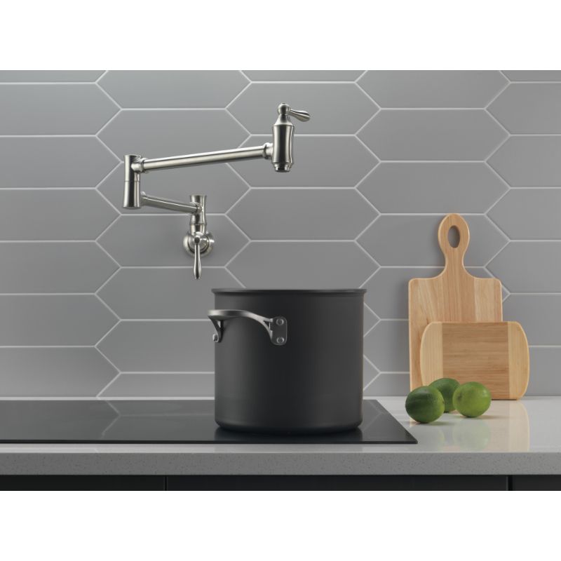 Traditional Pot Filler Kitchen Faucet in Stainless