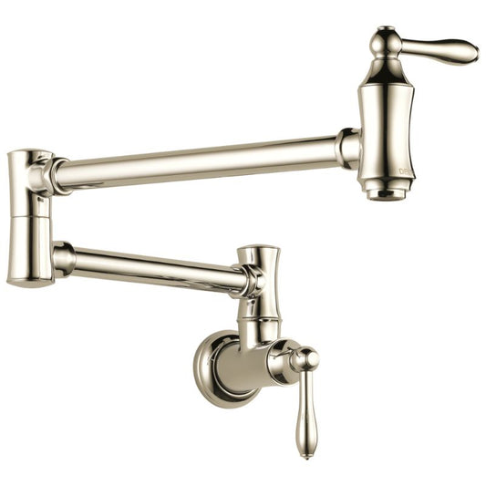 Traditional Pot Filler Kitchen Faucet in Polished Nickel