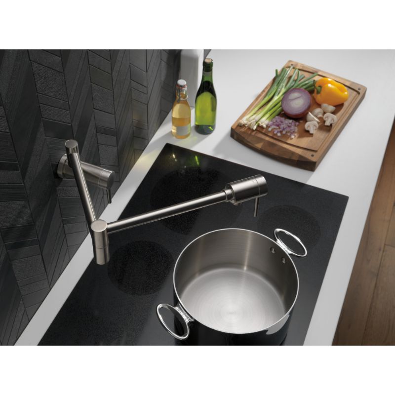 Contemporary Pot Filler Kitchen Faucet in Stainless