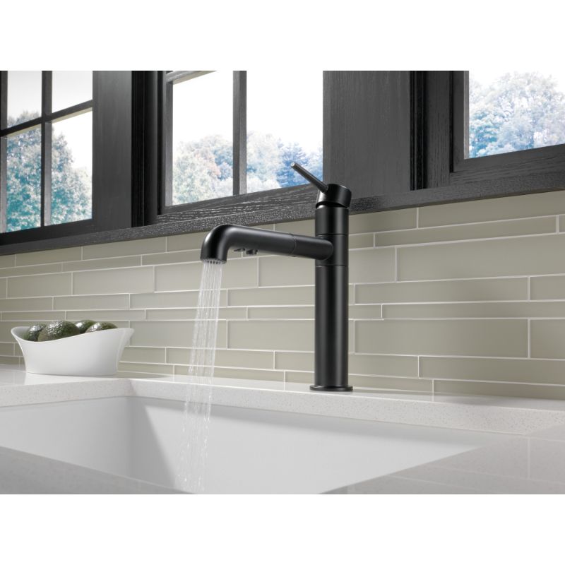 Trinsic Pull-Out Kitchen Faucet in Matte Black