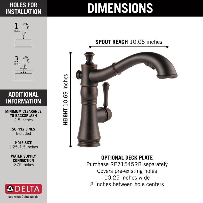 Cassidy Pull-Out Kitchen Faucet in Venetian Bronze