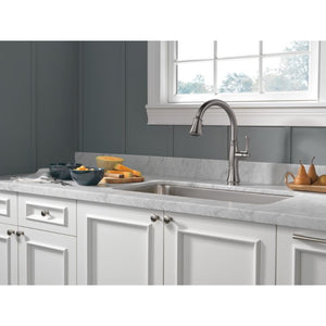 Cassidy Pull-Down Kitchen Faucet in Lumicoat Arctic Stainless
