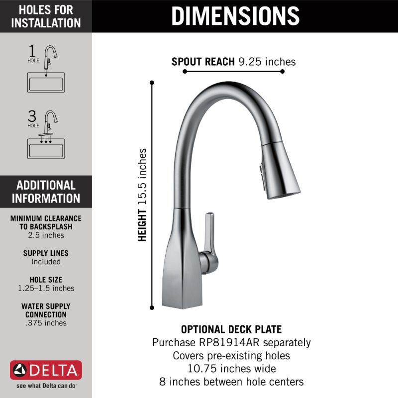 Mateo Pull-Down Kitchen Faucet in Arctic Stainless