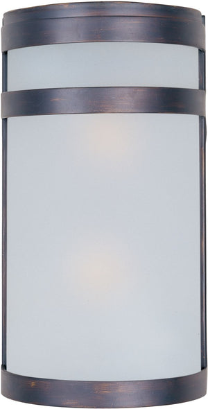 Arc 6.5' 2 Light Outdoor Wall Sconce in Oil Rubbed Bronze