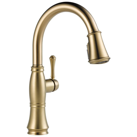 Cassidy Pull-Down Kitchen Faucet in Lumicoat Champagne Bronze