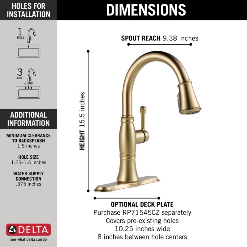 Cassidy Pull-Down Kitchen Faucet in Lumicoat Champagne Bronze
