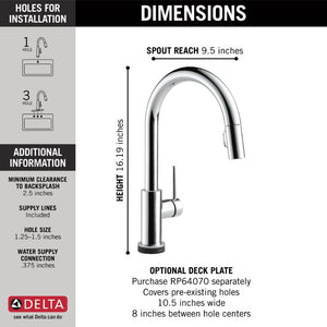 Trinsic Pull-Down Kitchen Faucet in Chrome with Touch Control