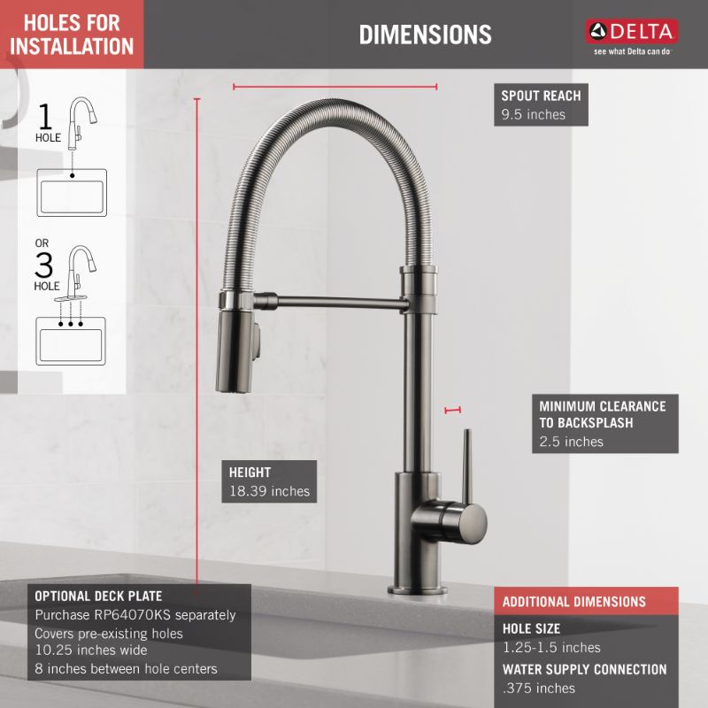 Trinsic Pull-Down Kitchen Faucet in Black Stainless