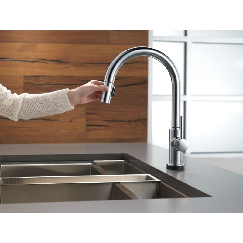 Trinsic Pull-Down Kitchen Faucet in Arctic Stainless with Touch Control