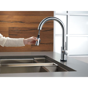 Trinsic Pull-Down Kitchen Faucet in Arctic Stainless with Touch Control