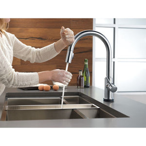 Trinsic Pull-Down Kitchen Faucet in Arctic Stainless with Touch Control