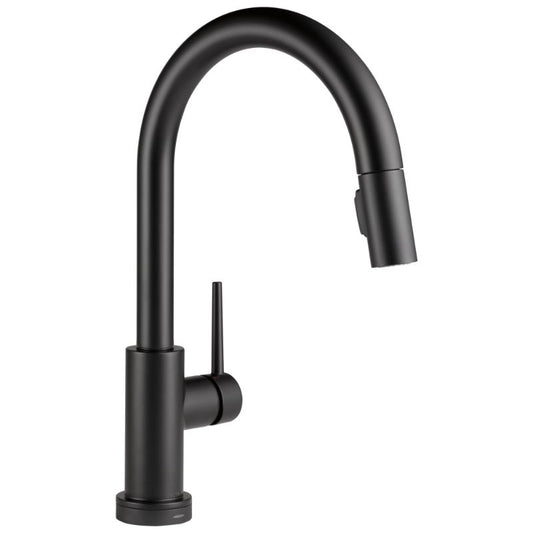 Trinsic Pull-Down Kitchen Faucet in Matte Black with Touch and Voice Control