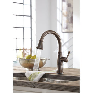 Cassidy Pull-Down Kitchen Faucet in Venetian Bronze with Touch Control