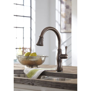 Cassidy Pull-Down Kitchen Faucet in Venetian Bronze with Touch Control