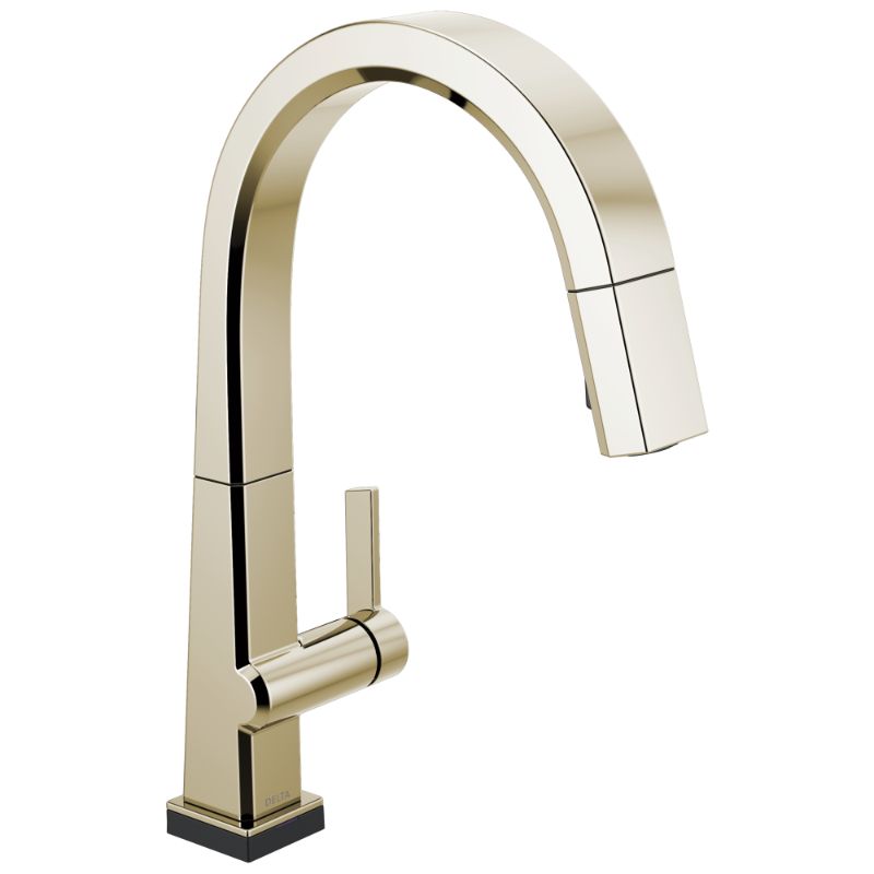 Pivotal Pull-Down Kitchen Faucet in Polished Nickel