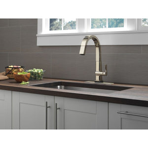 Pivotal Pull-Down Kitchen Faucet in Polished Nickel