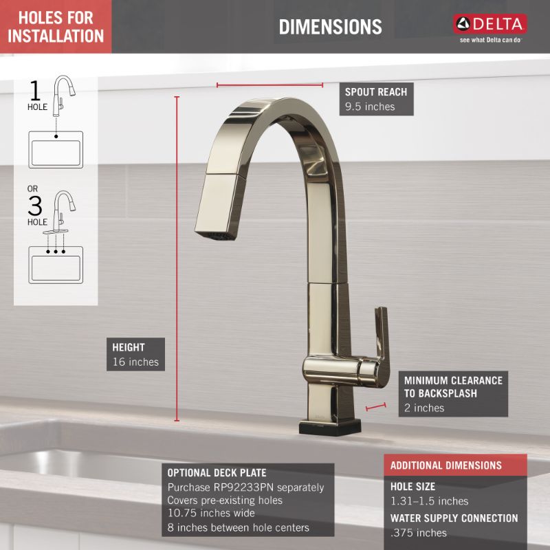 Pivotal Pull-Down Kitchen Faucet in Polished Nickel