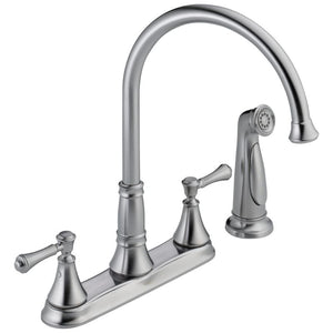 Cassidy Two-Handle Kitchen Faucet in Arctic Stainless