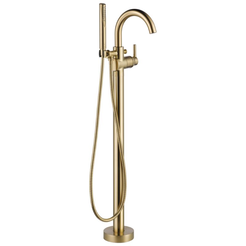 Trinsic Single-Handle Freestanding Roman Tub Filler in Champagne Bronze