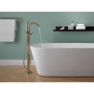 Trinsic Single-Handle Freestanding Roman Tub Filler in Champagne Bronze