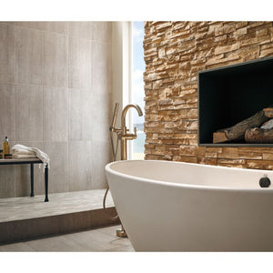 Trinsic Single-Handle Freestanding Roman Tub Filler in Champagne Bronze