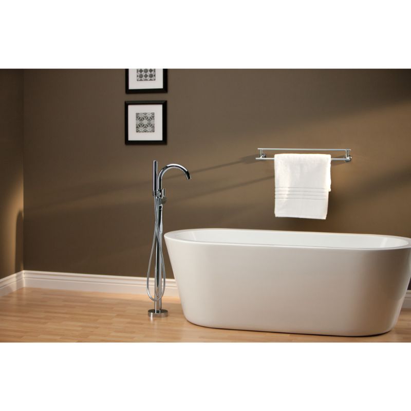 Trinsic Single-Handle Freestanding Roman Tub Filler in Chrome