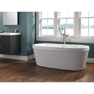 Trinsic Single-Handle Freestanding Roman Tub Filler in Stainless