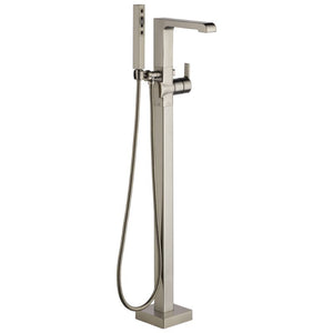 Ara Single-Handle Freestanding Roman Tub Filler in Stainless